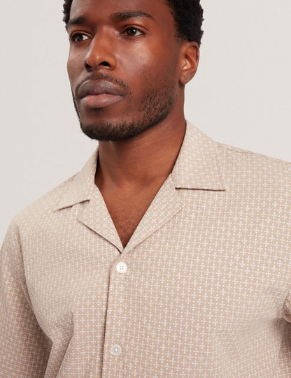 Ted Baker MERRIK Relaxed Geo Stitch Short Sleeve Shirt