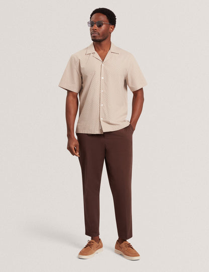 Ted Baker MERRIK Relaxed Geo Stitch Short Sleeve Shirt