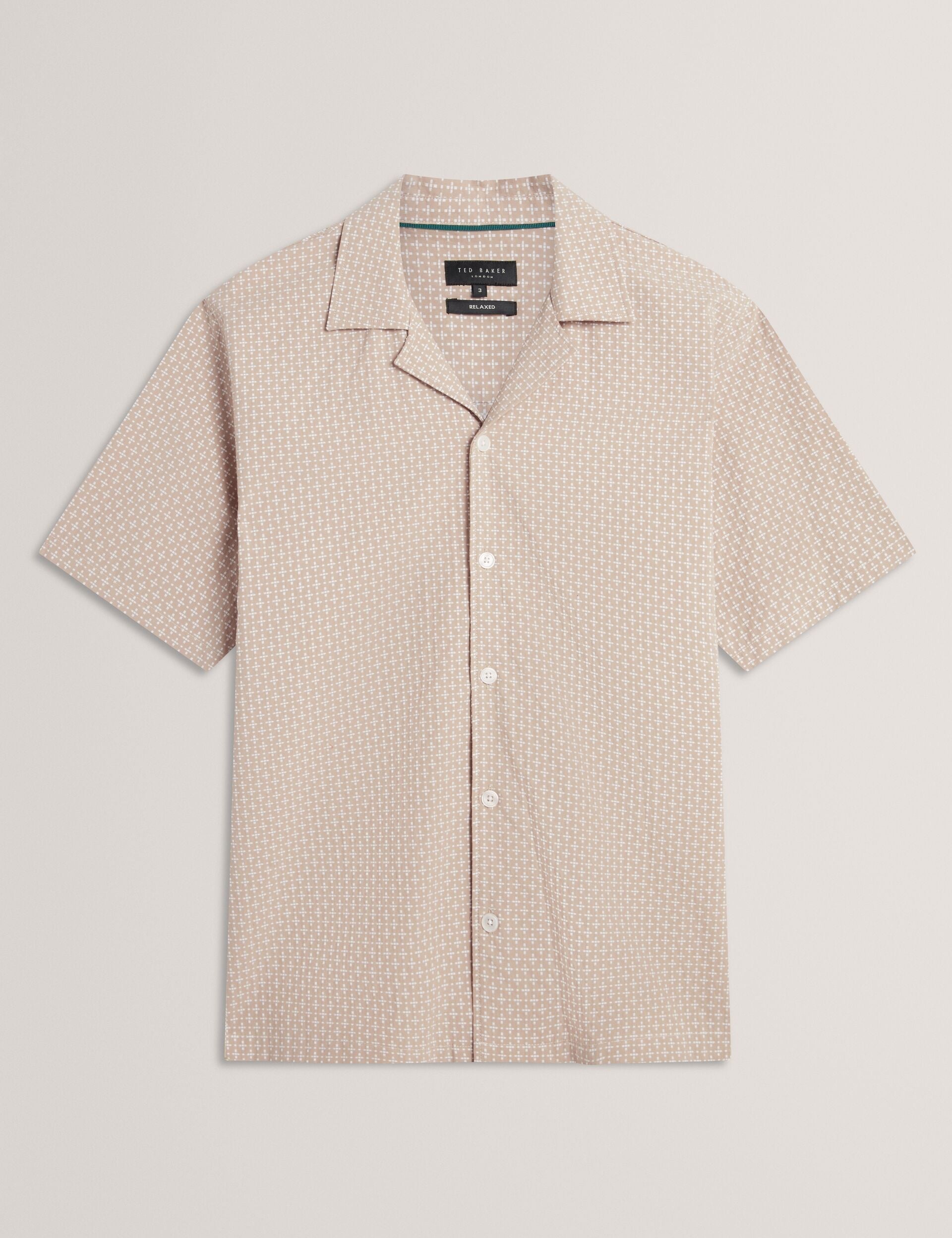 Ted Baker MERRIK Relaxed Geo Stitch Short Sleeve Shirt