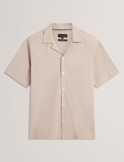 Ted Baker MERRIK Relaxed Geo Stitch Short Sleeve Shirt