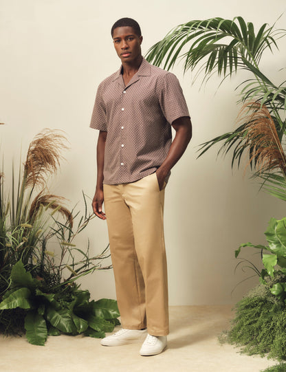 Ted Baker MERRIK Relaxed Geo Stitch Short Sleeve Shirt