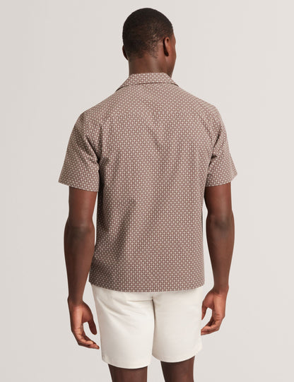 Ted Baker MERRIK Relaxed Geo Stitch Short Sleeve Shirt