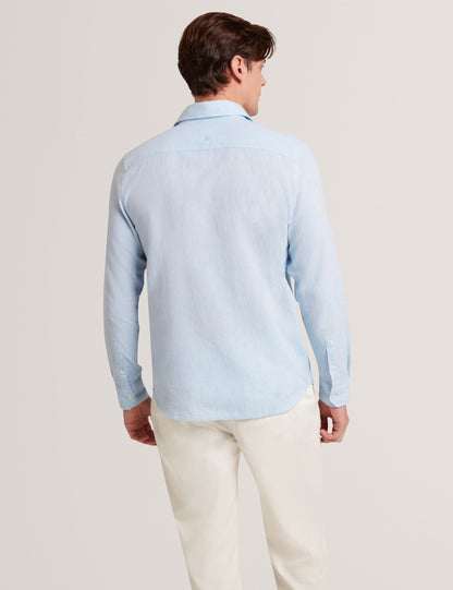 Ted Baker PRYNN Linen Cotton Woven Long Sleeve Shirt