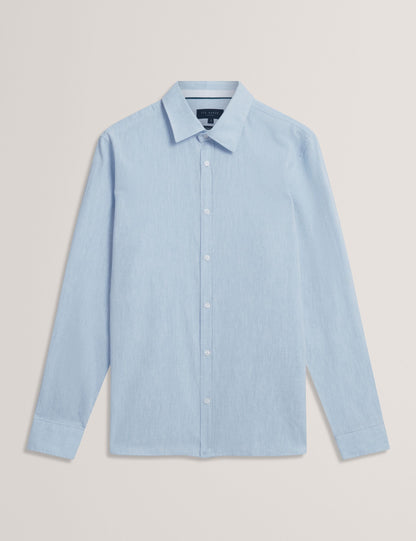 Ted Baker PRYNN Linen Cotton Woven Long Sleeve Shirt