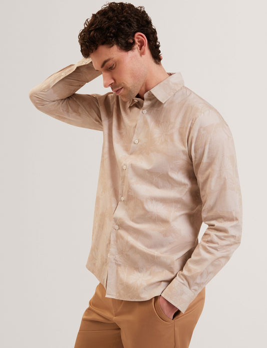 Ted Baker OCANIA Faded Floral Cotton Long Sleeve Shirt