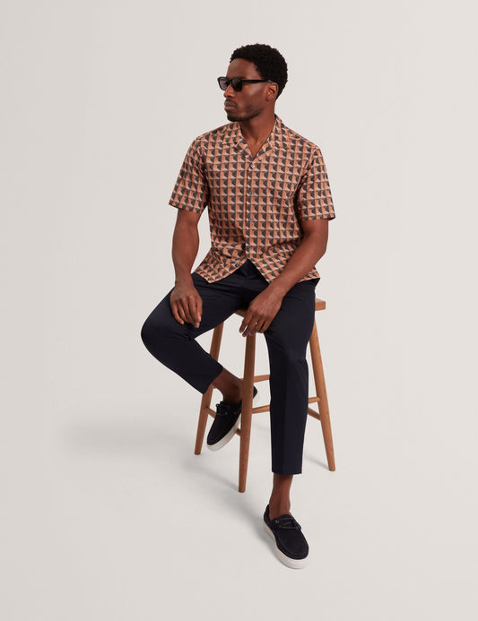 Ted Baker NAYELIN Relaxed Fit Painted Geo Print Shirt