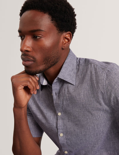 Ted Baker WRYTE Short Sleeve Linen Cotton Woven Shirt