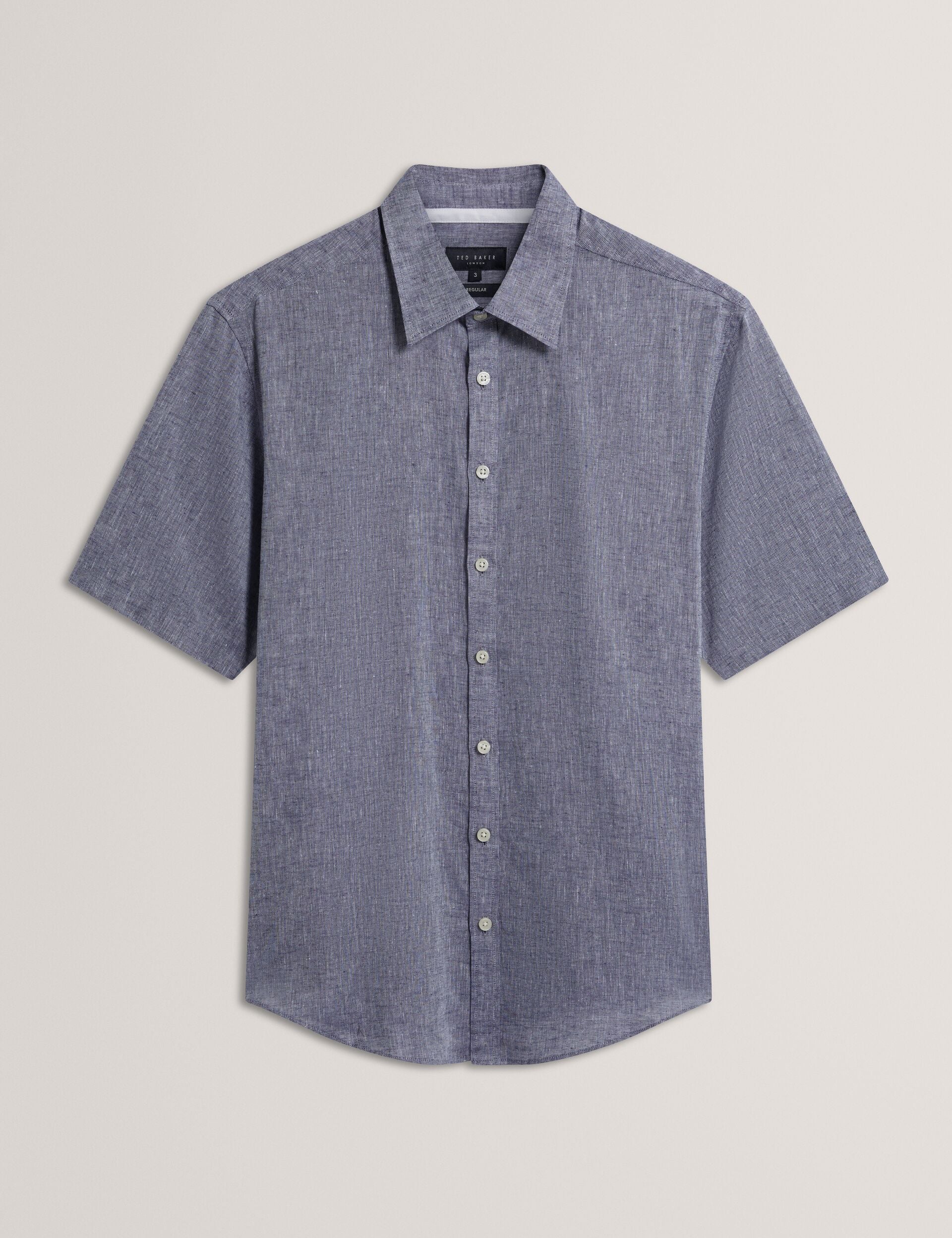 Ted Baker WRYTE Short Sleeve Linen Cotton Woven Shirt