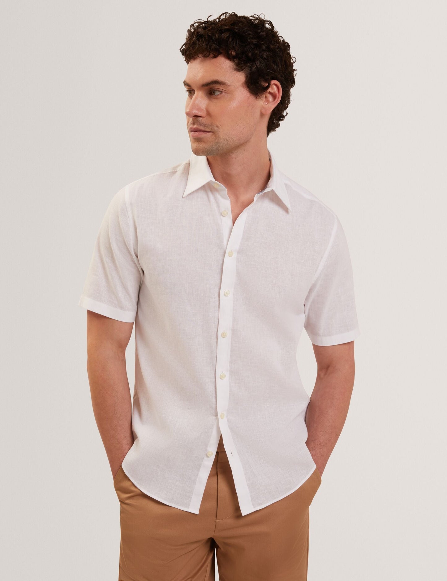 Ted Baker WRYTE Short Sleeve Linen Cotton Woven Shirt