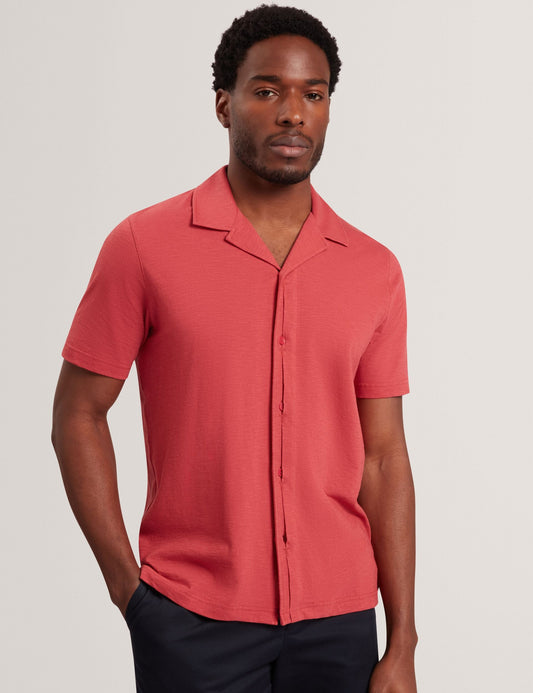 Ted Baker FENDRY Relaxed Cotton Linen Button-Through Shirt
