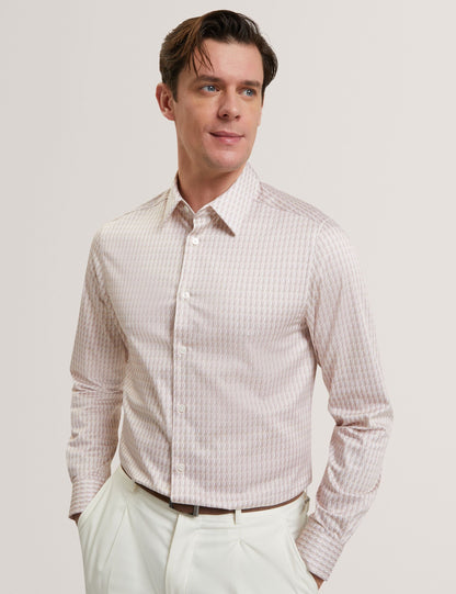 Ted Baker FIRDAWI Slim Geo Striped Long Sleeve Shirt