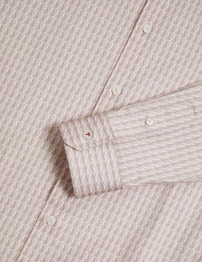 Ted Baker FIRDAWI Slim Geo Striped Long Sleeve Shirt