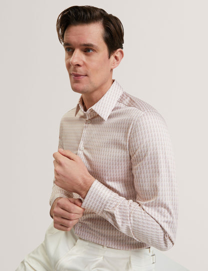 Ted Baker FIRDAWI Slim Geo Striped Long Sleeve Shirt