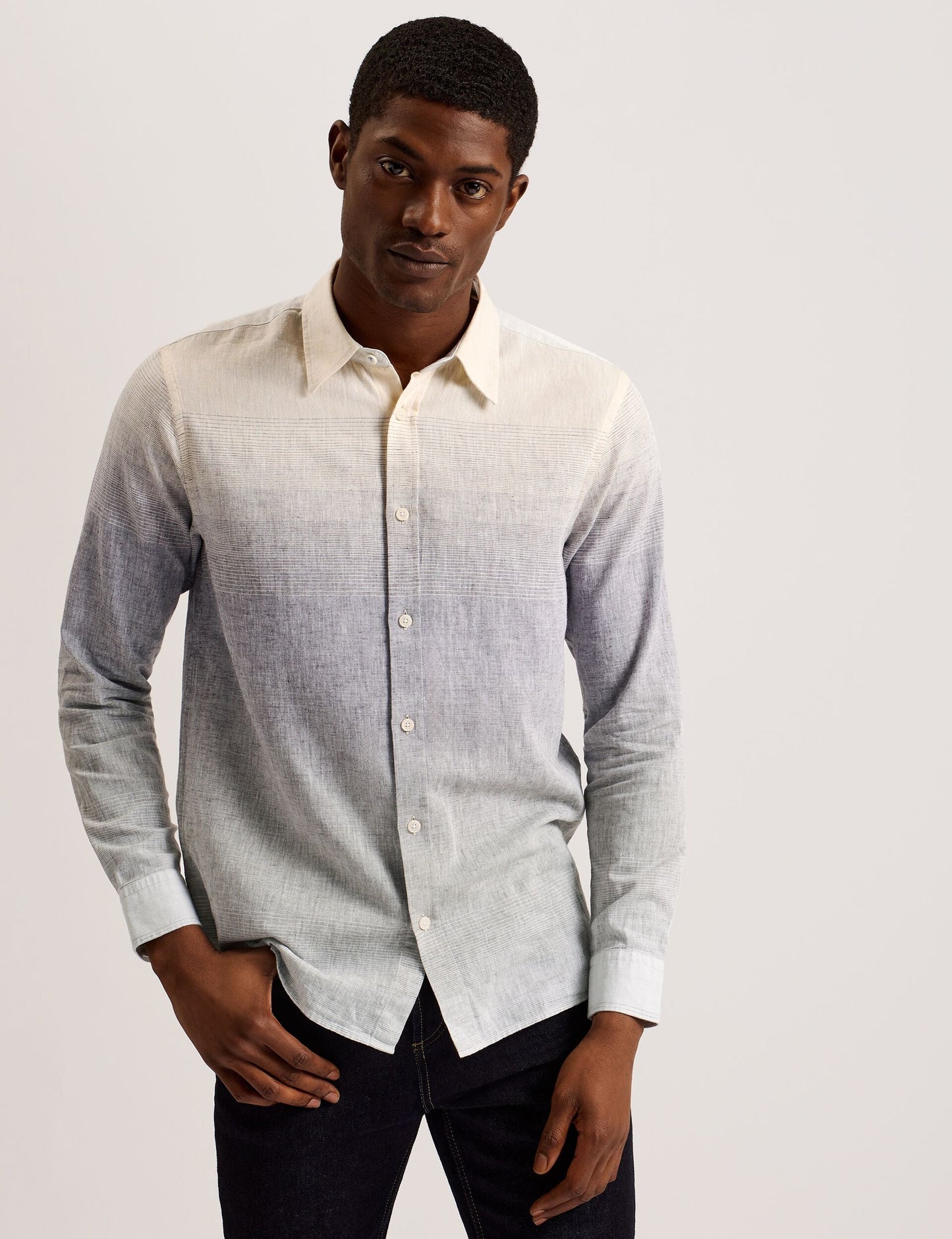 Ted Baker ACKLEY Ombre Woven Long Sleeve Shirt