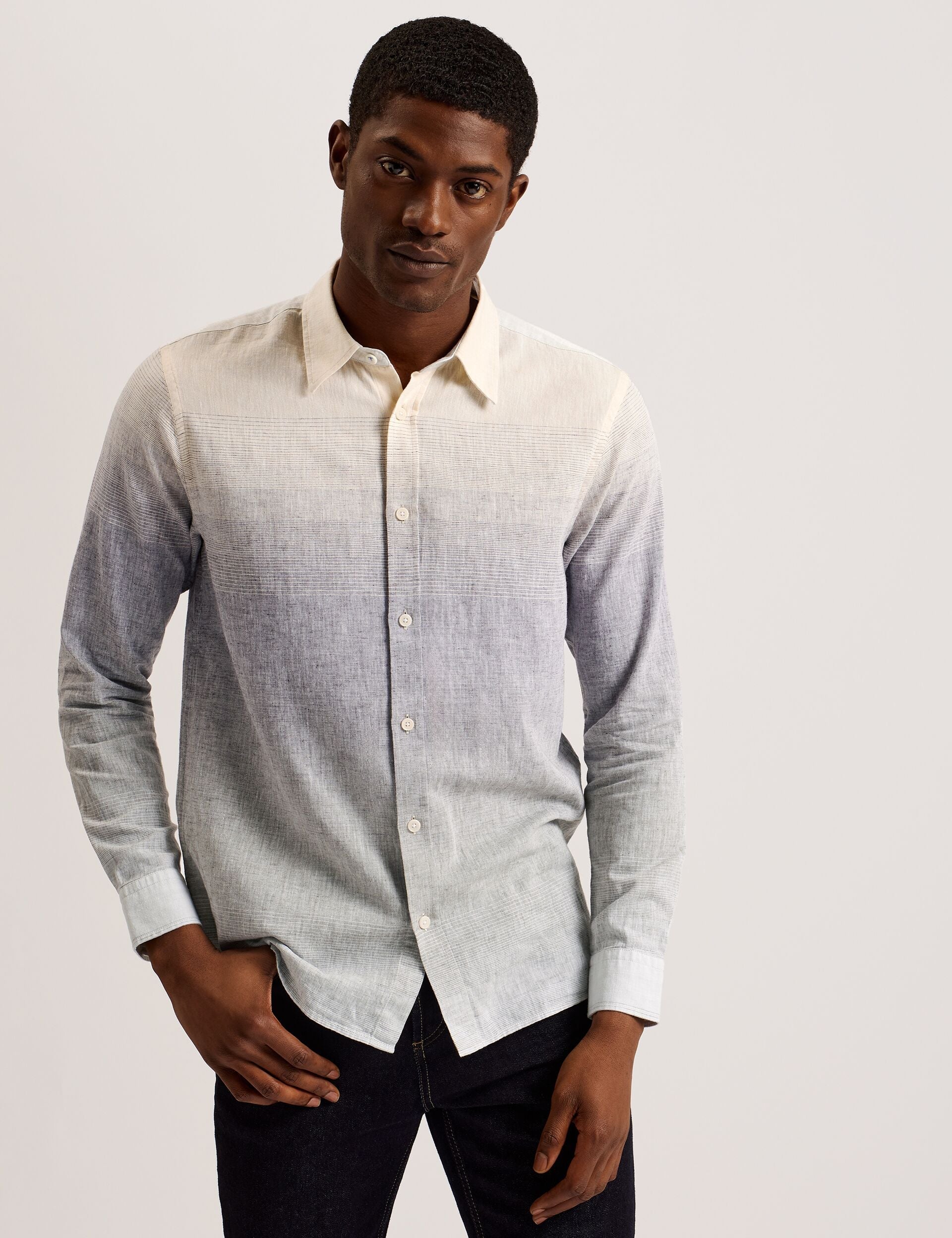 Ted Baker ACKLEY Ombre Woven Long Sleeve Shirt