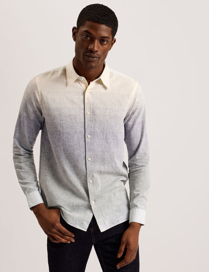 Ted Baker ACKLEY Ombre Woven Long Sleeve Shirt