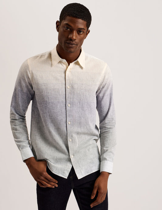 Ted Baker ACKLEY Ombre Woven Long Sleeve Shirt