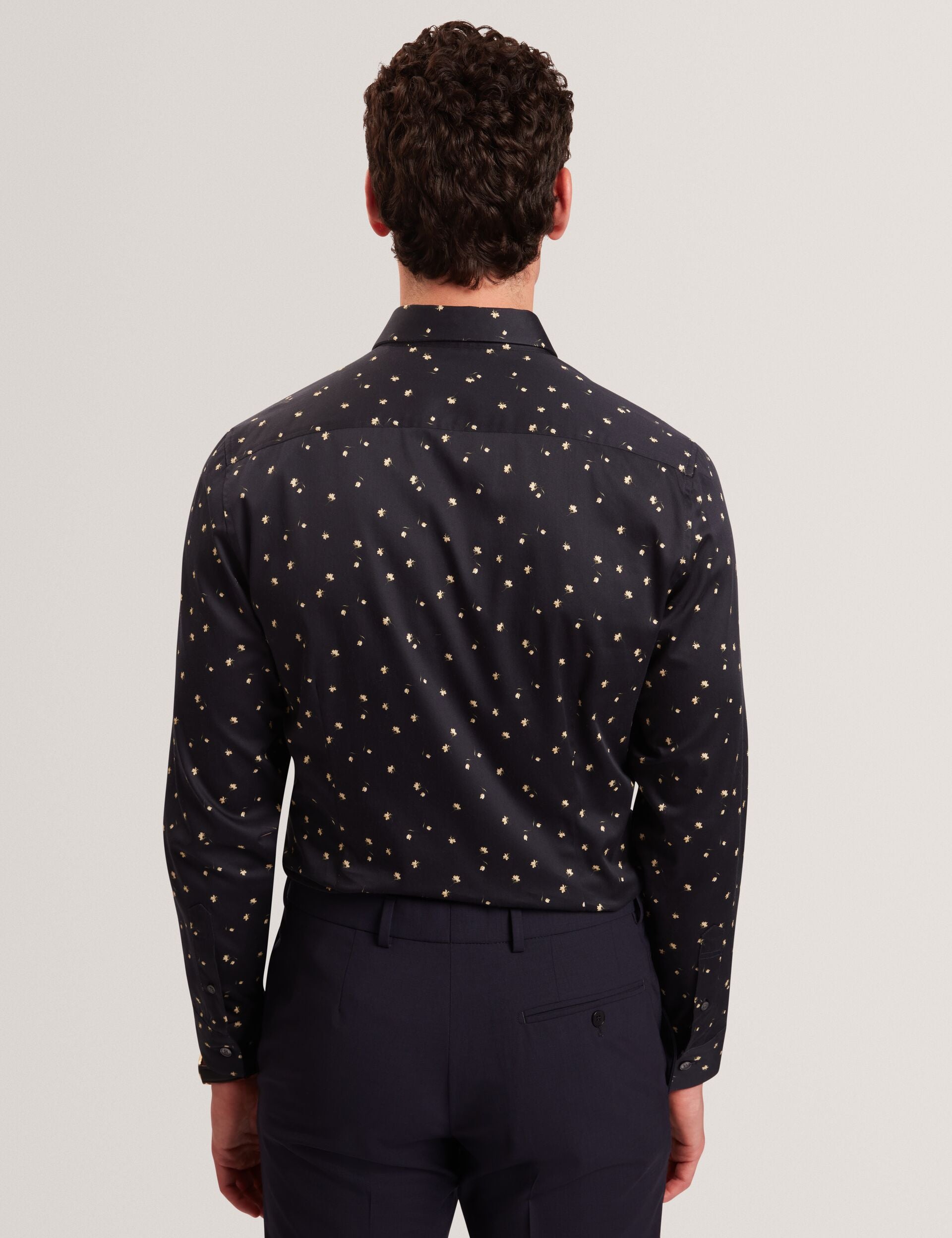 Ted Baker ISKRAN Ditsy Blooms Slim Long Sleeve Shirt