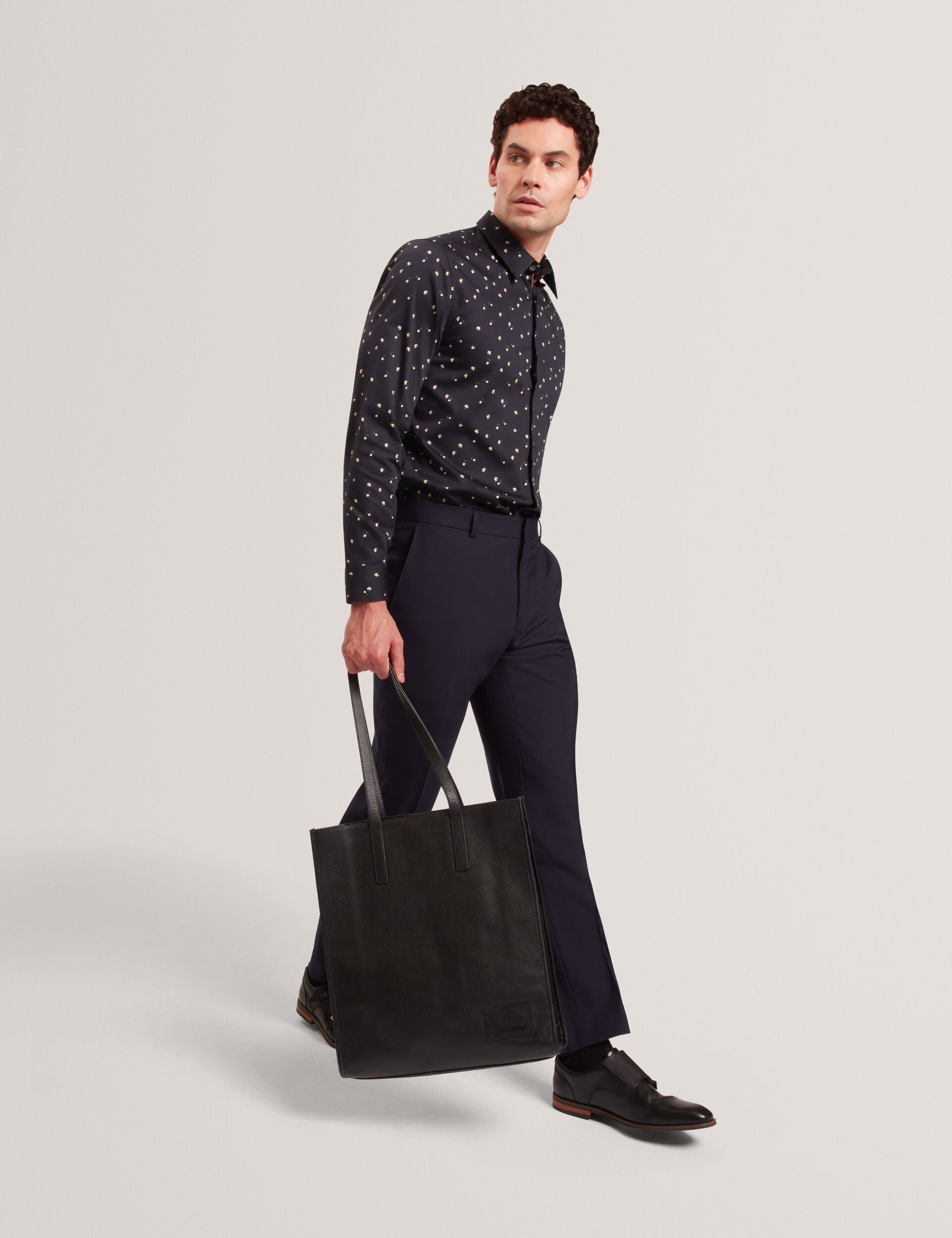 Ted Baker ISKRAN Ditsy Blooms Slim Long Sleeve Shirt