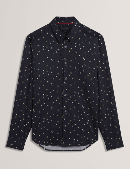 Ted Baker ISKRAN Ditsy Blooms Slim Long Sleeve Shirt