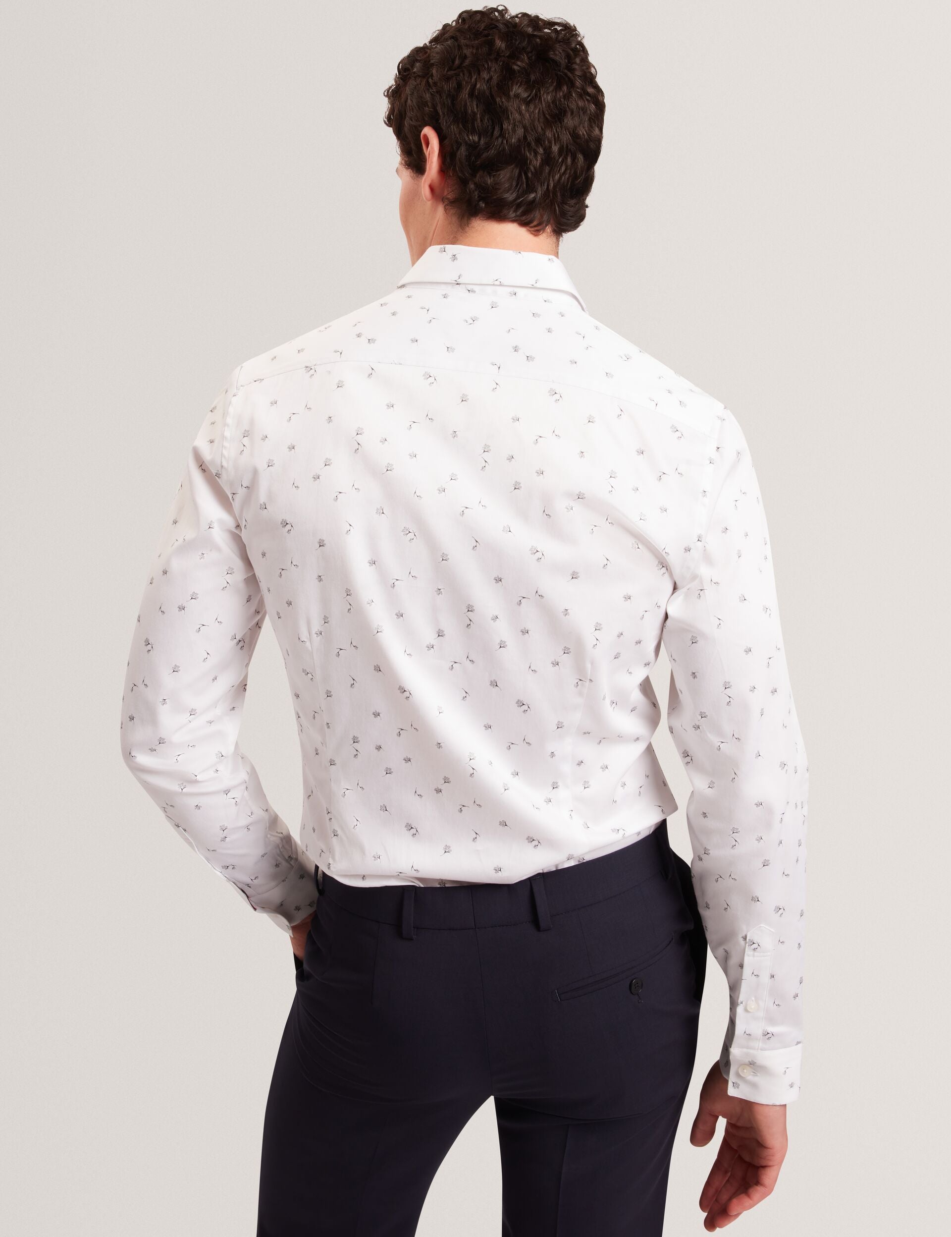 Ted Baker ISKRAN Ditsy Blooms Slim Long Sleeve Shirt