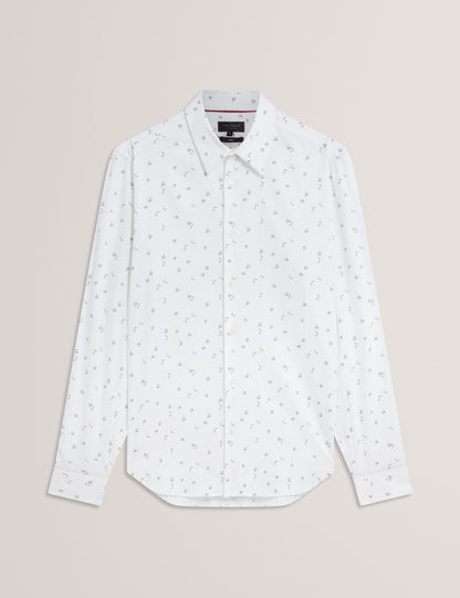 Ted Baker ISKRAN Ditsy Blooms Slim Long Sleeve Shirt