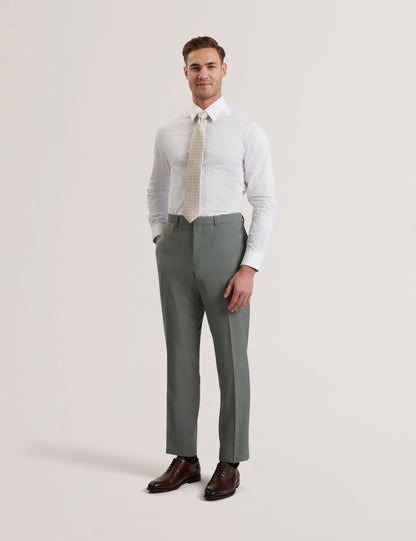 Ted Baker ROGERLYS - Slim Fit Sage Green Wool Suit Pants