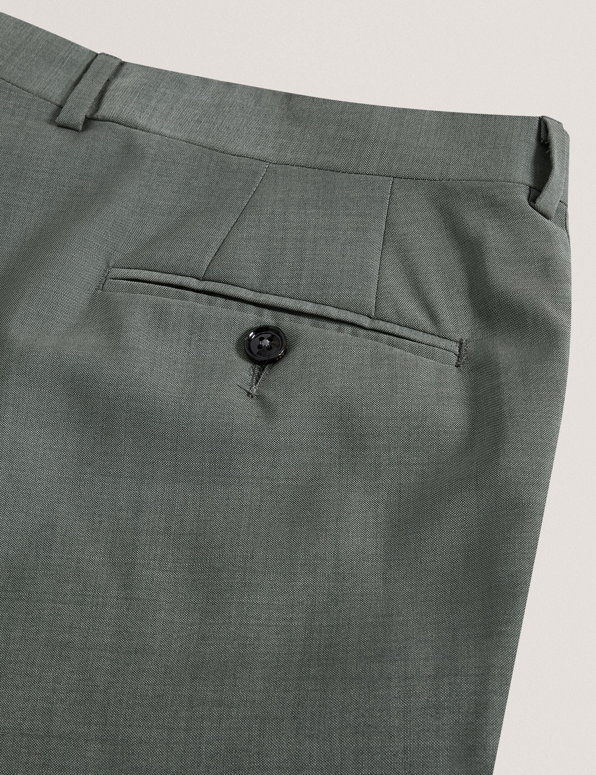 Ted Baker ROGERLYS - Slim Fit Sage Green Wool Suit Pants