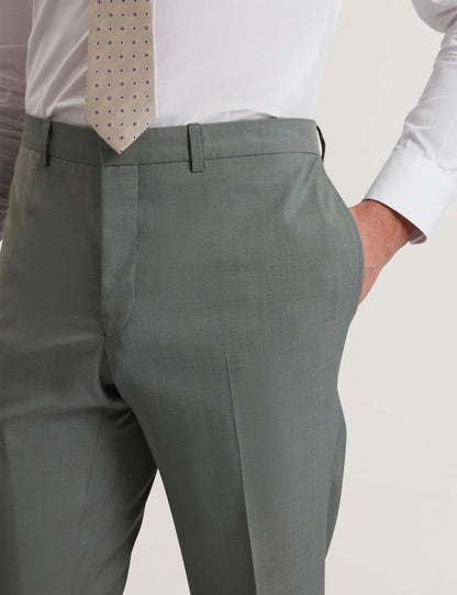 Ted Baker ROGERLYS - Slim Fit Sage Green Wool Suit Pants