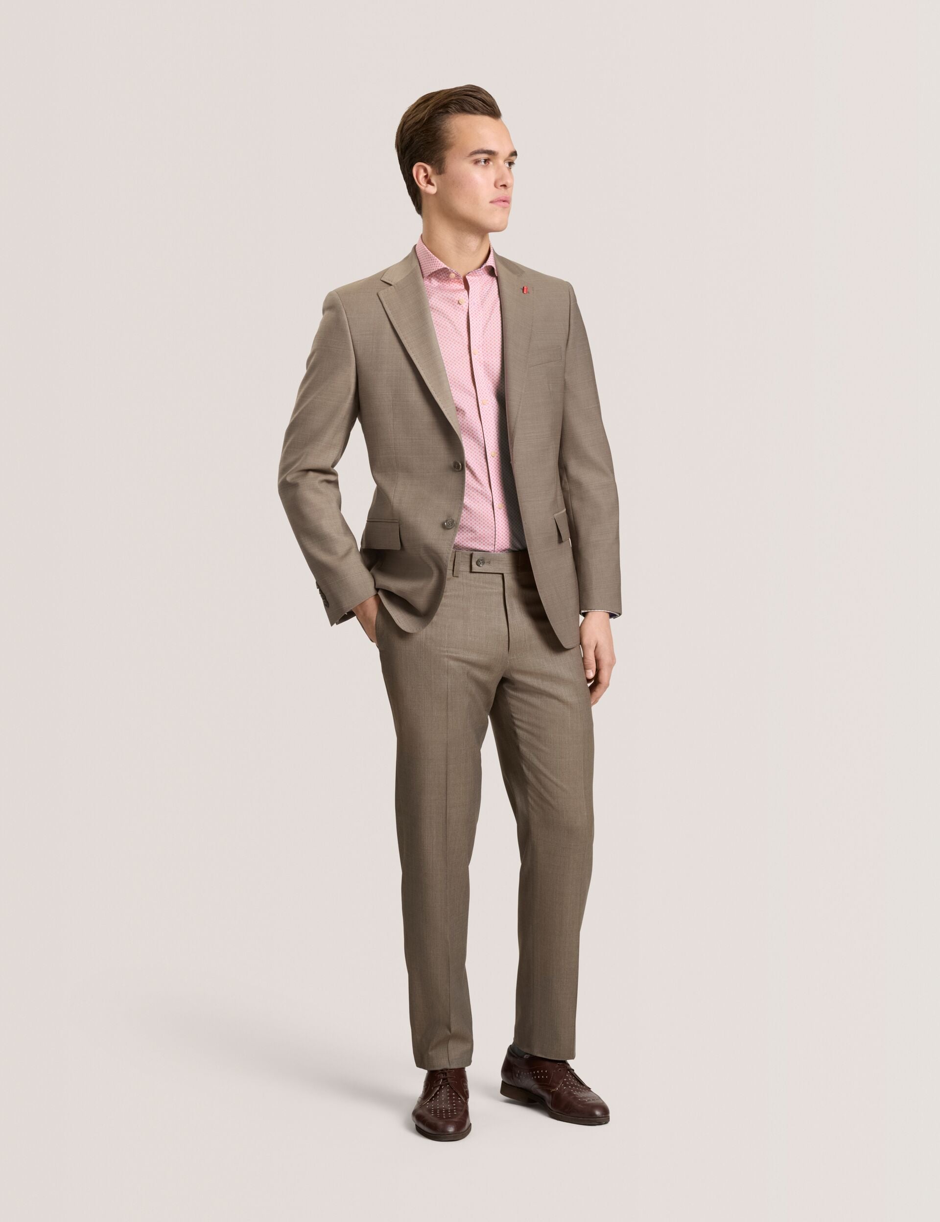 Ted Baker WINTER Subtle Check Modern Fit Wool Suit Pants