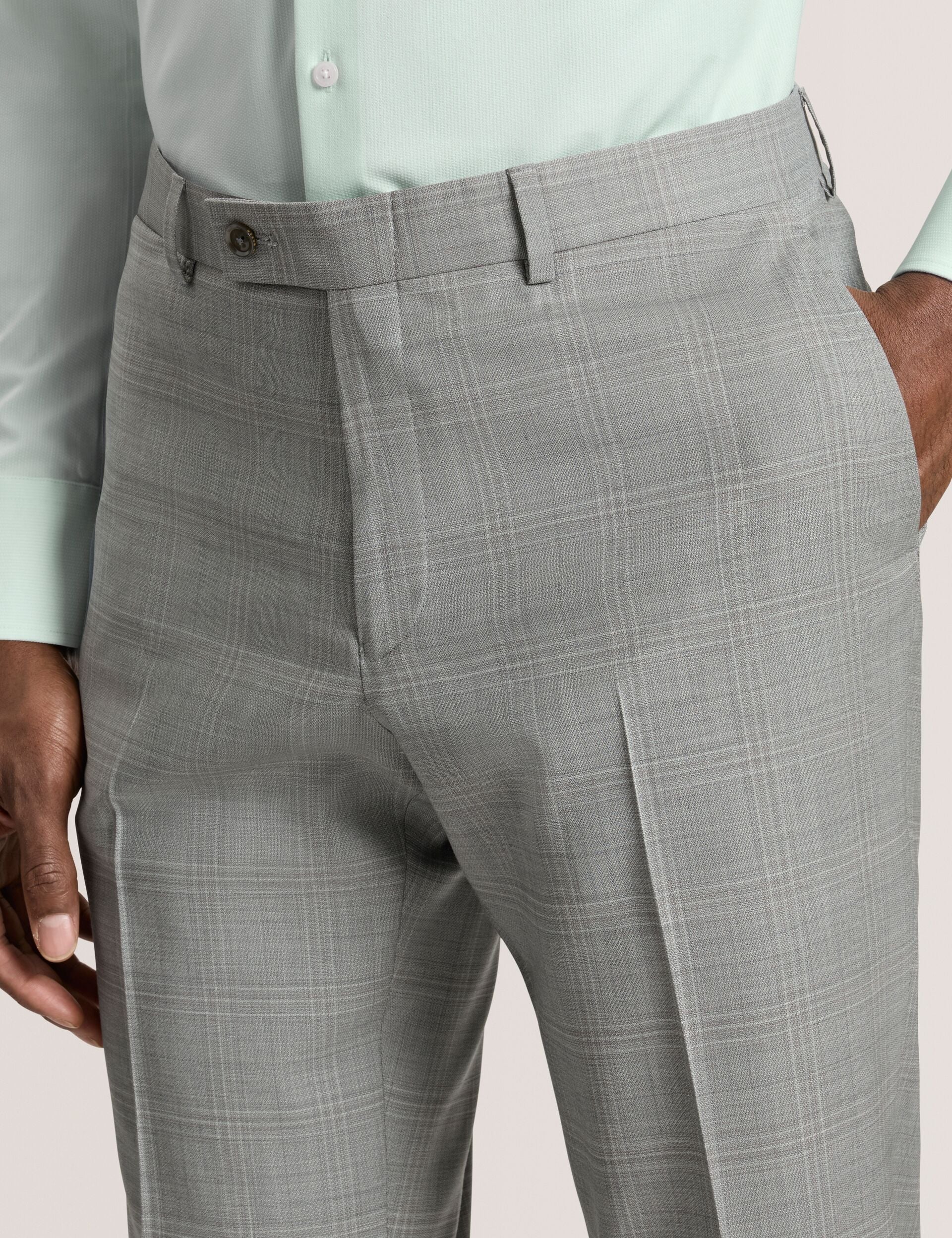 Ted Baker WINTER Soft Check Wool Modern Fit Suit Pants