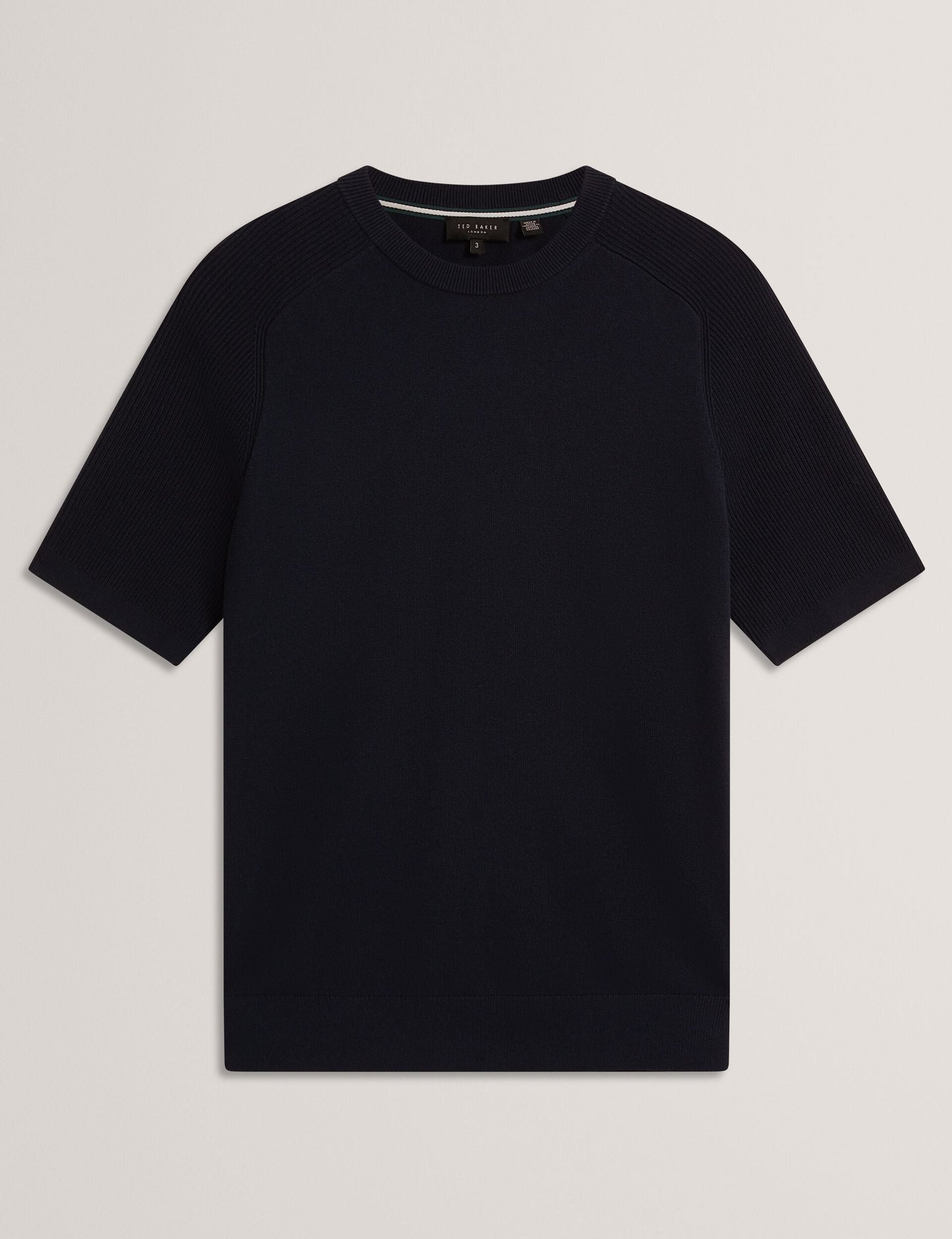 Ted Baker TORRENT Wool Blend Ribbed Raglan Polo Shirt