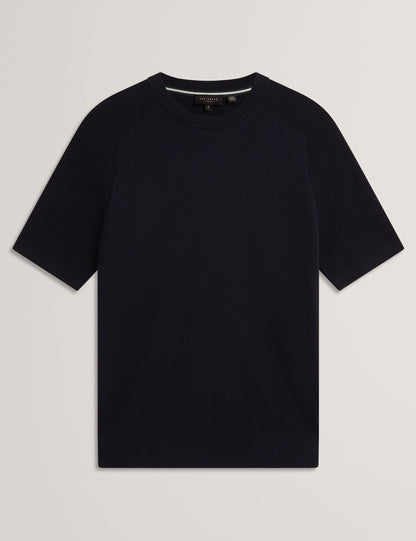 Ted Baker TORRENT Wool Blend Ribbed Raglan Polo Shirt