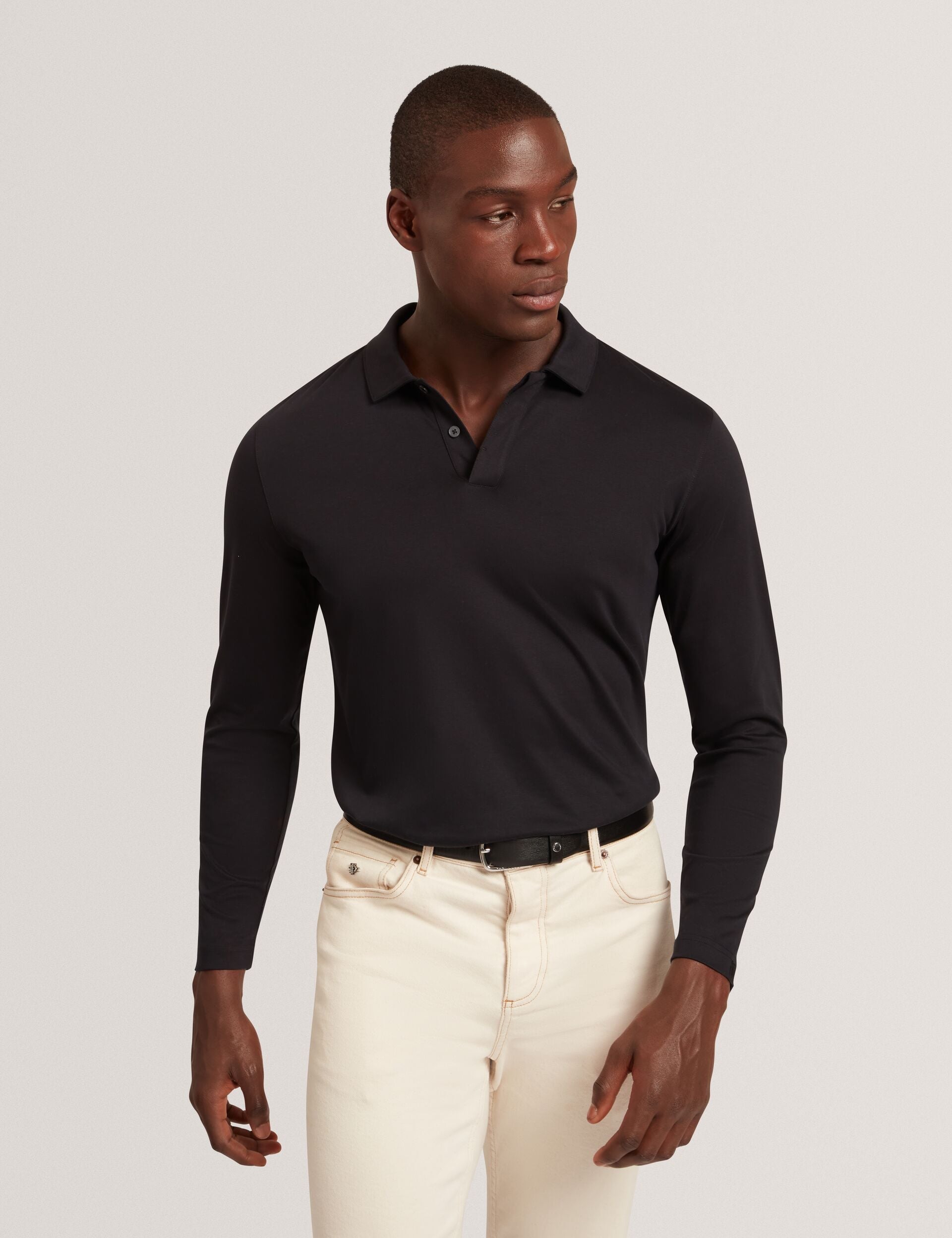 Ted Baker IGNAC Soft Touch Jersey Long Sleeve Polo