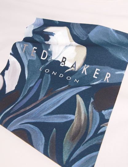 Ted Baker JUSTINOO - White Branded Box Print Graphic Cotton T-Shirt