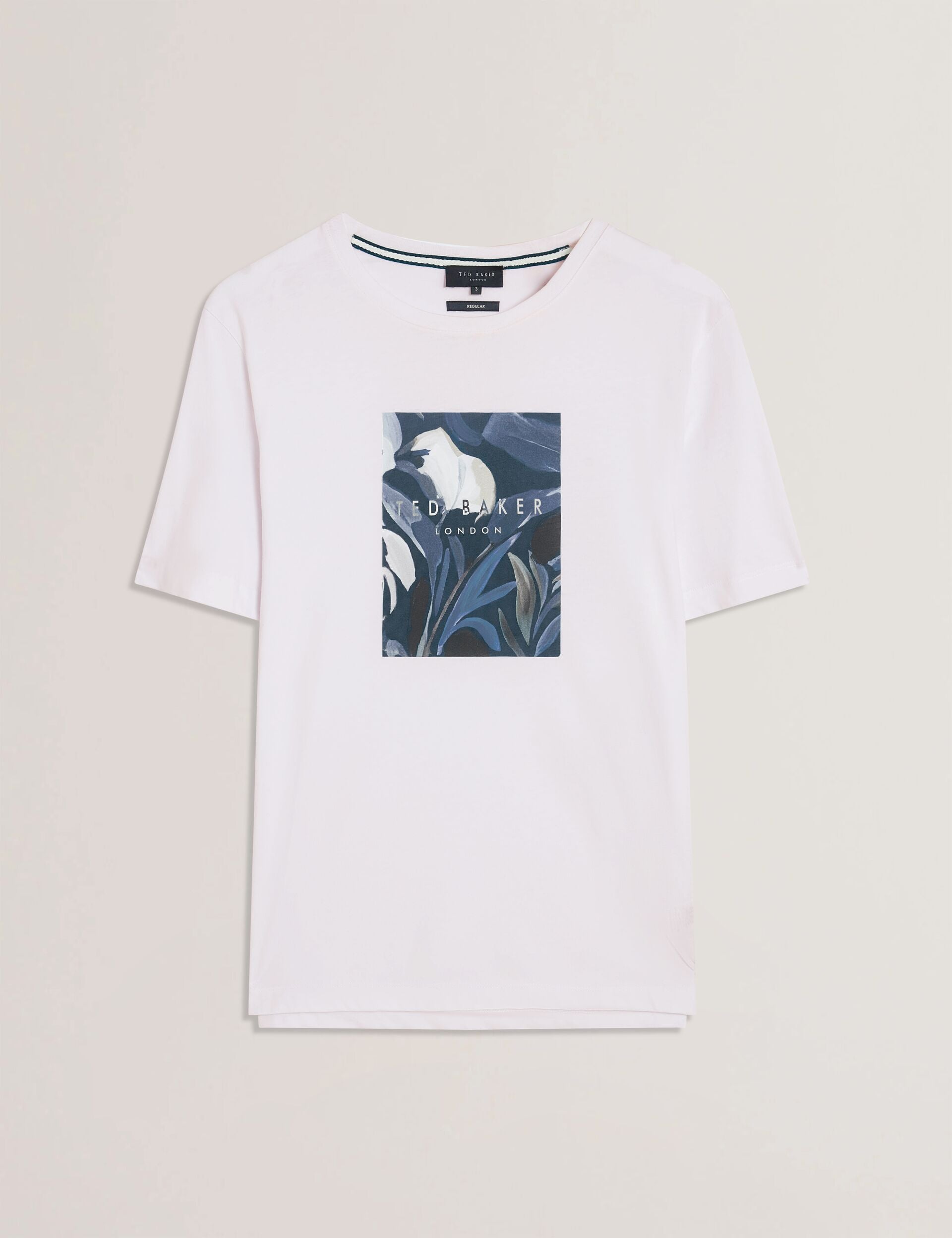 Ted Baker JUSTINOO - White Branded Box Print Graphic Cotton T-Shirt
