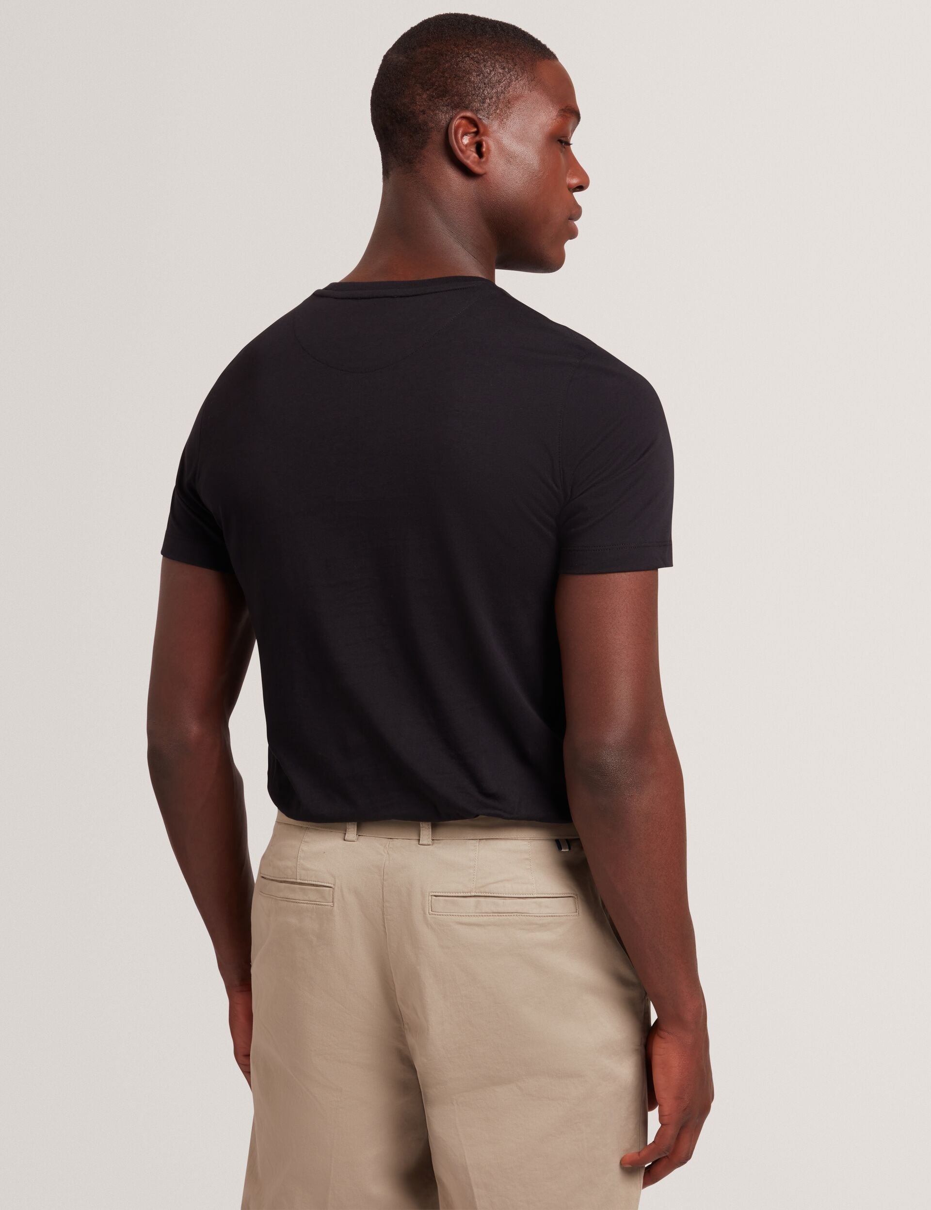 Ted Baker JUSTINOO - Black Branded Box Print Graphic Cotton T-Shirt
