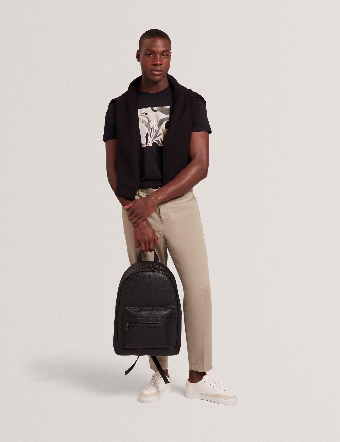 Ted Baker JUSTINOO - Black Branded Box Print Graphic Cotton T-Shirt