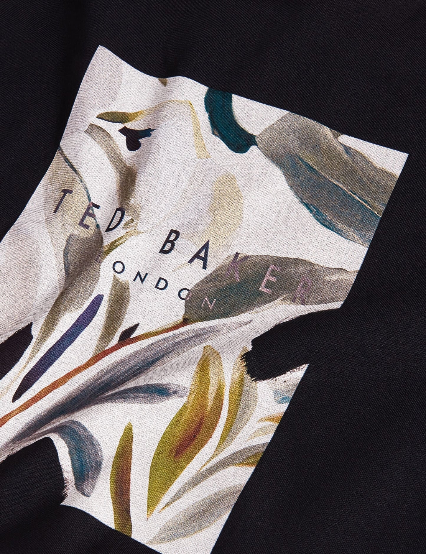 Ted Baker JUSTINOO - Black Branded Box Print Graphic Cotton T-Shirt
