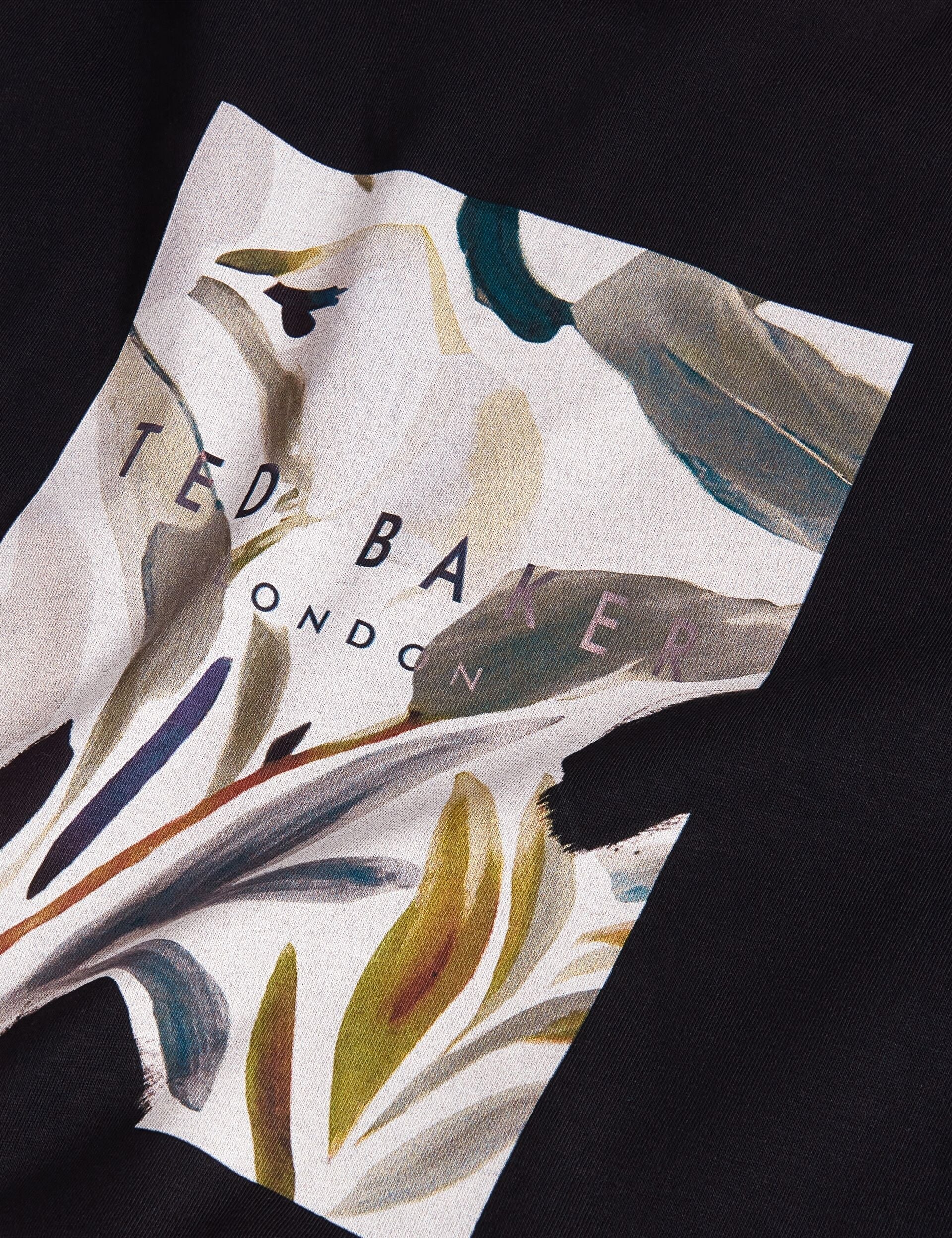 Ted Baker JUSTINOO - Black Branded Box Print Graphic Cotton T-Shirt