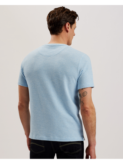 Ted Baker CURLYS - Textured Knit Cotton Short Sleeve T-Shirt