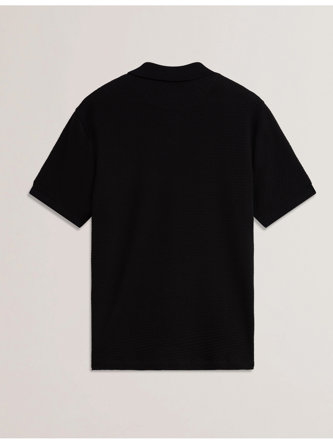 Ted Baker REDMAN - Textured Pure Cotton Knitted Polo Shirt