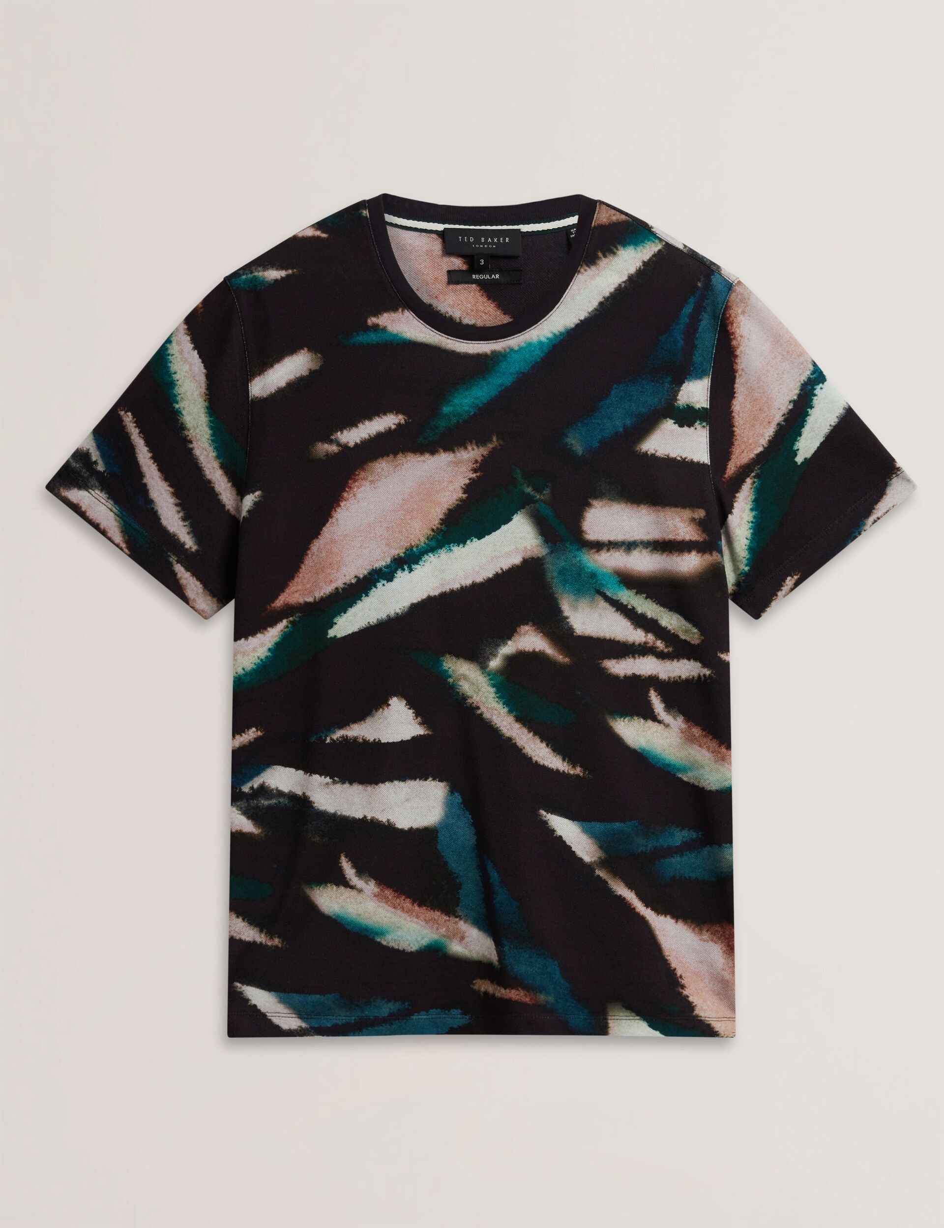 Ted Baker WILSDOR - Abstract Print Knitted Jersey T-Shirt