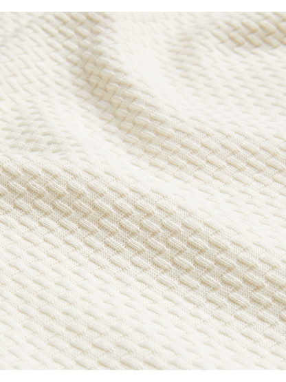 Ted Baker CURLYS Zig Zag Texture Knitted Cotton T-Shirt