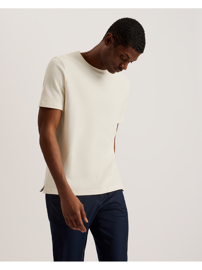 Ted Baker CURLYS Zig Zag Texture Knitted Cotton T-Shirt