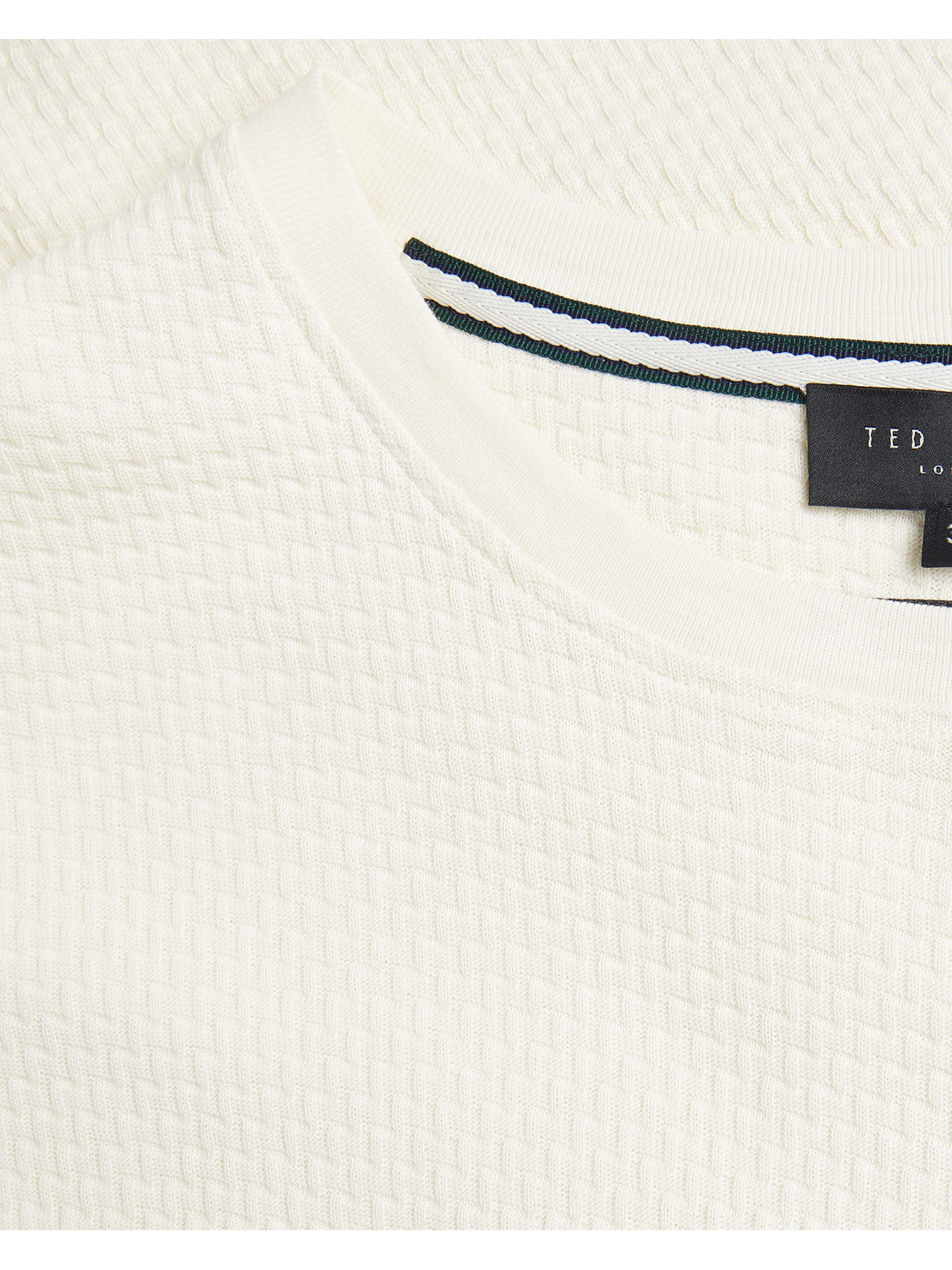 Ted Baker CURLYS Zig Zag Texture Knitted Cotton T-Shirt