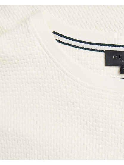 Ted Baker CURLYS Zig Zag Texture Knitted Cotton T-Shirt