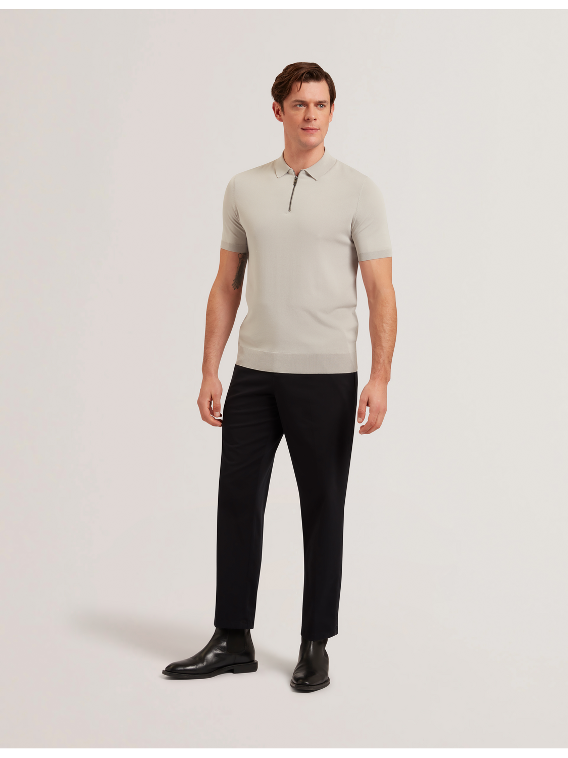Ted Baker DALDIN - SS Rayon Zip Polo