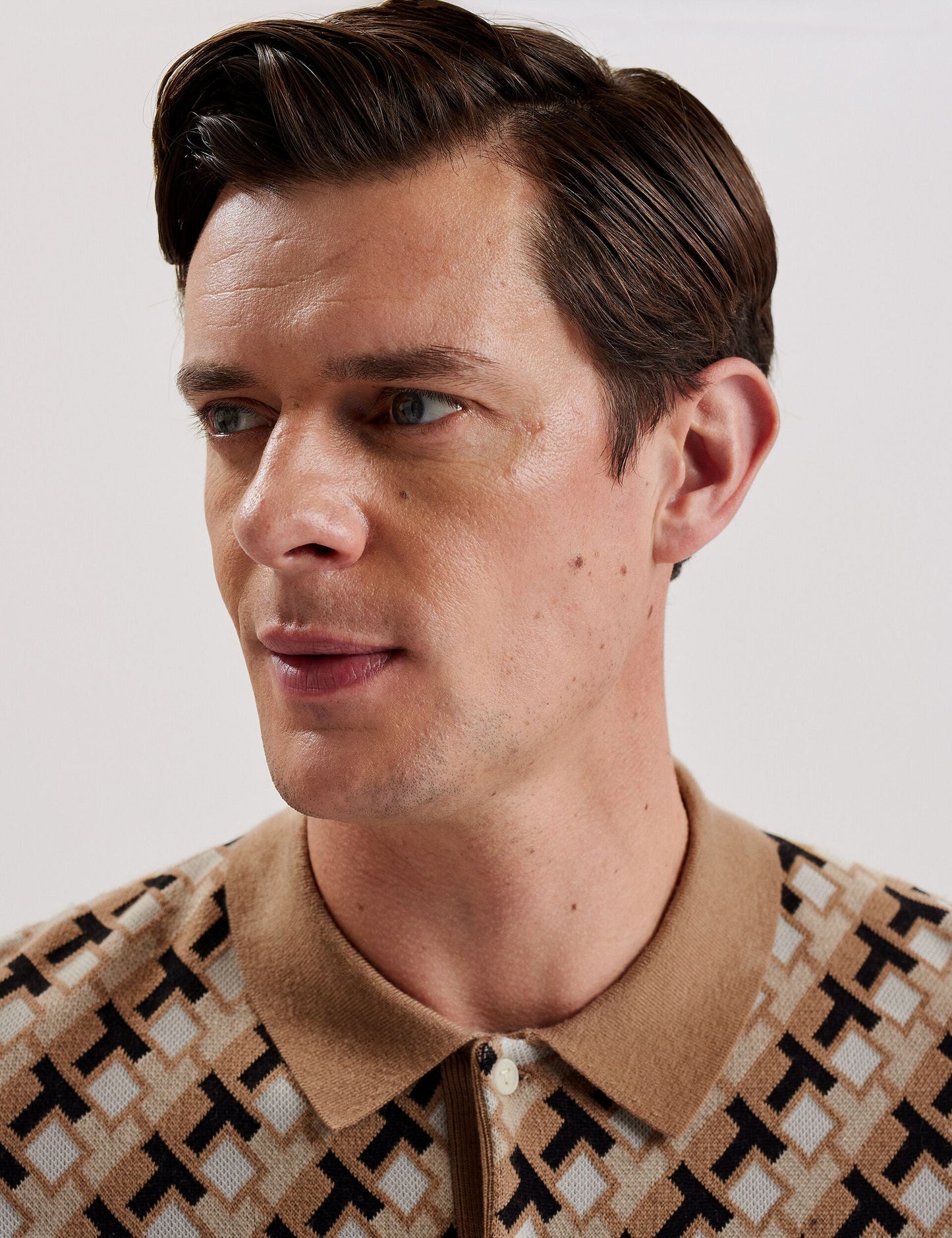 Ted Baker SEFERRY - Interlocking T Jacquard Knitted Polo Shirt