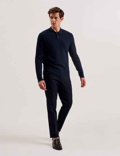 Ted Baker MORAR - T Knit Long Sleeve Polo Top